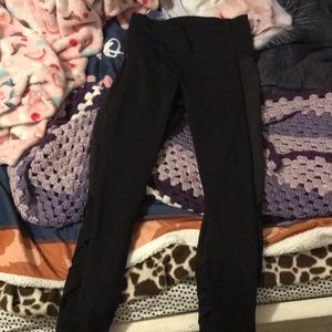 Lulu lemon black laced and netted leggings